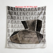 Balenciaga Geometric Shoe Print Flannel Throw Blanket BA256